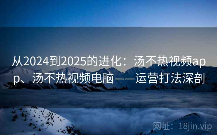 从2024到2025的进化：汤不热视频app、汤不热视频电脑——运营打法深剖  第2张