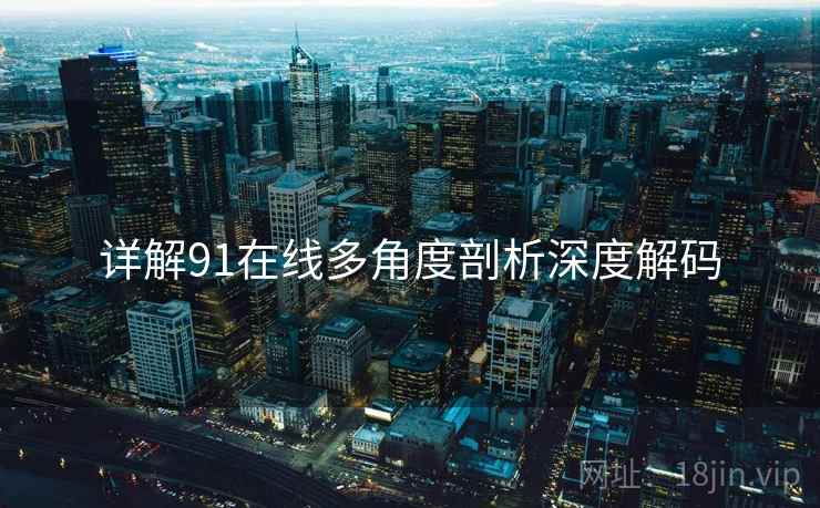 详解91在线多角度剖析深度解码  第1张