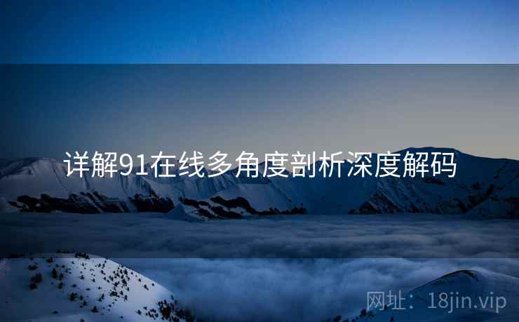 详解91在线多角度剖析深度解码  第2张