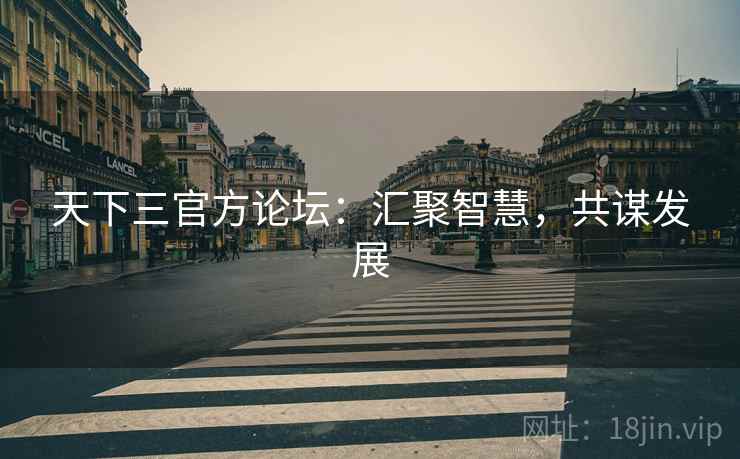 天下三官方论坛：汇聚智慧，共谋发展  第1张