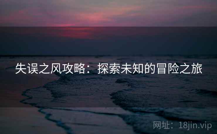 失误之风攻略：探索未知的冒险之旅  第2张