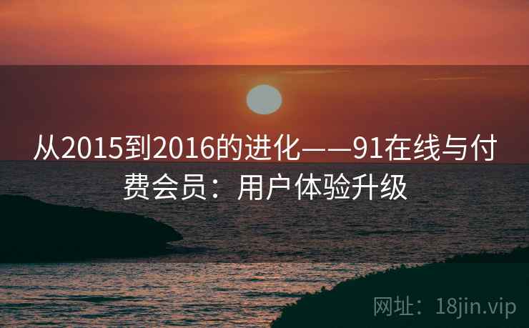 从2015到2016的进化——91在线与付费会员：用户体验升级  第1张