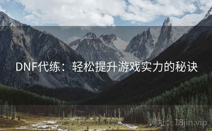DNF代练：轻松提升游戏实力的秘诀  第2张