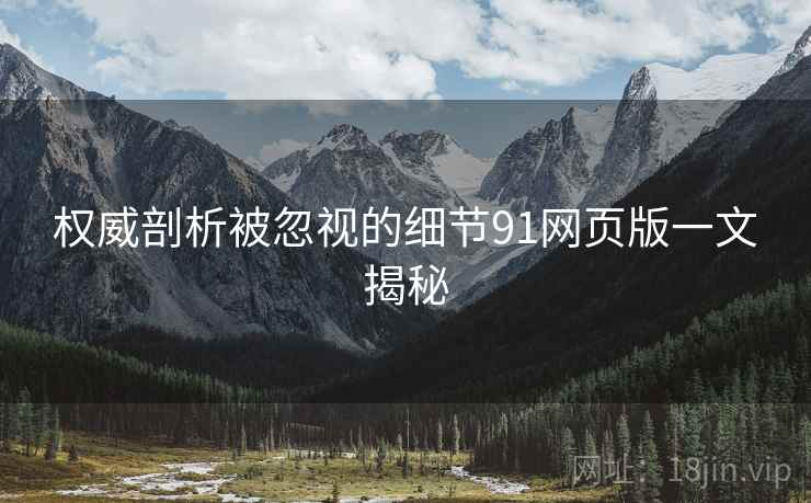 权威剖析被忽视的细节91网页版一文揭秘