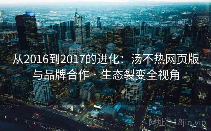 从2016到2017的进化：汤不热网页版与品牌合作 · 生态裂变全视角